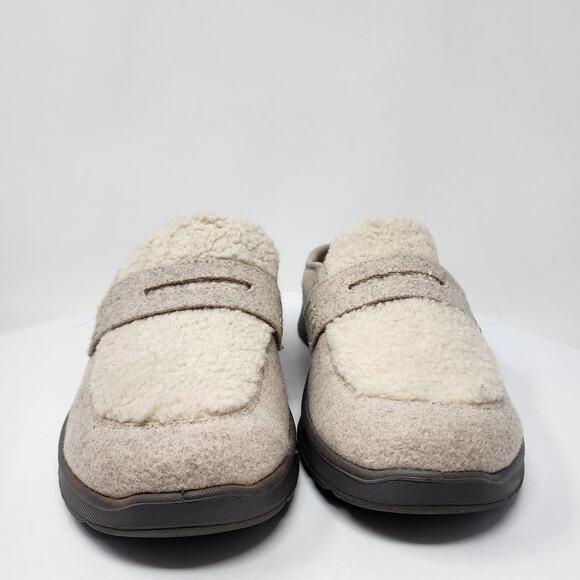 Bzees Georgia Mule Penny Loafer Women 10M Pink & Ivory Faux Fur Slip-on 9909198 - Picture 5 of 12